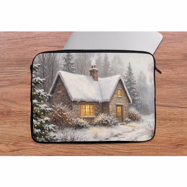 Laptophoes Bos - Winter - Landschap — 2