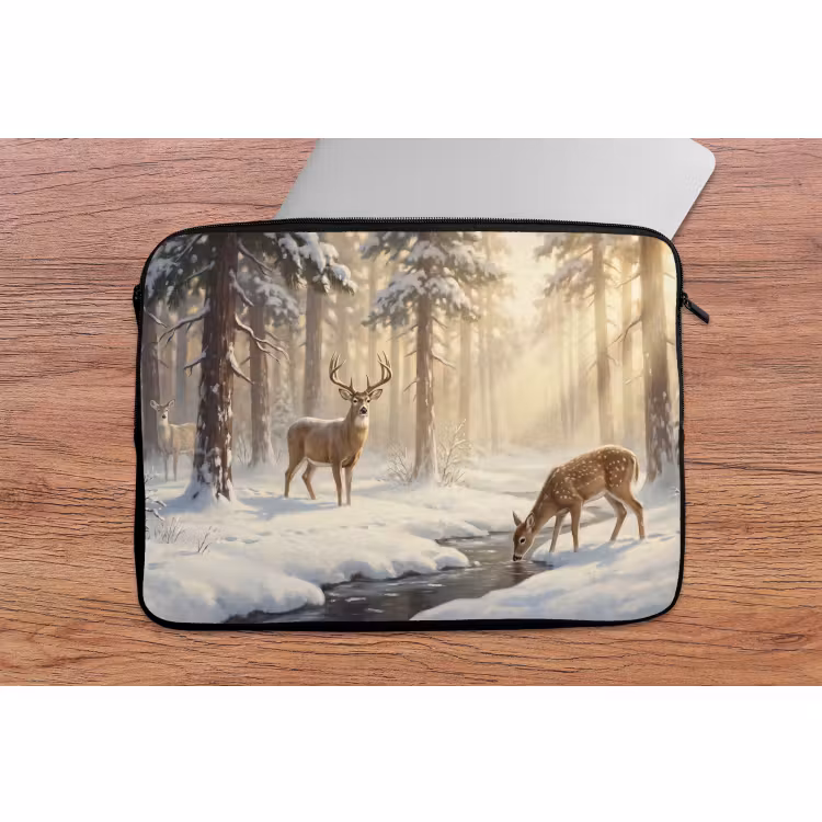 Laptophoes Dieren - Sneeuw - Natuur — 2
