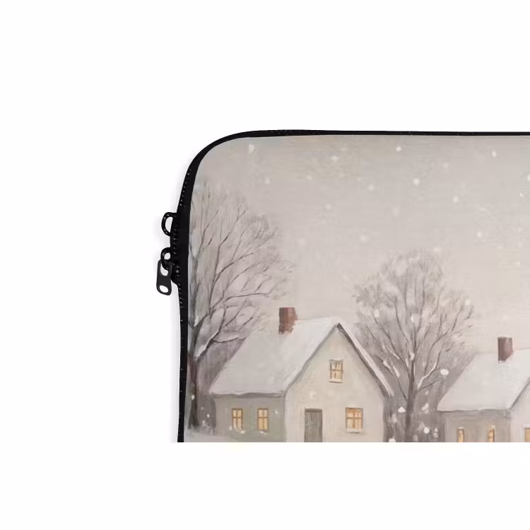 Laptophoes Dorp - Winter - Sneeuw — 5