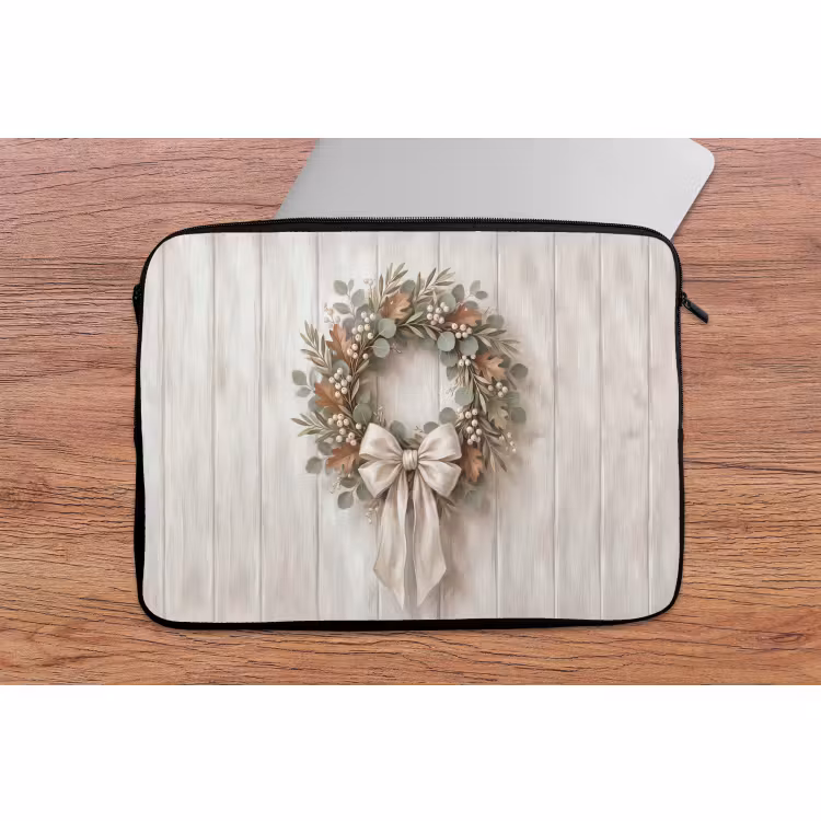 Laptophoes Krans - Bladeren - Decoratie — 2
