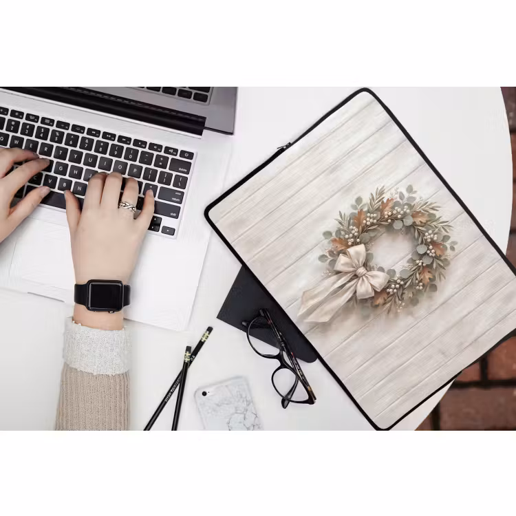 Laptophoes Krans - Bladeren - Decoratie — 3