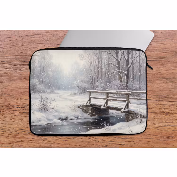 Laptophoes Landschap - Sneeuw - Winter — 2