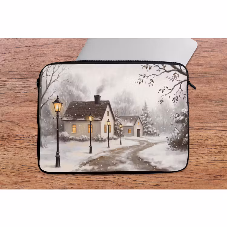 Laptophoes Winter - Landschap - Sneeuw — 2