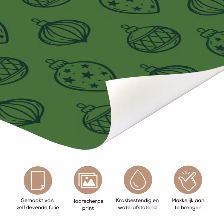 Deursticker - Kerstbal - Kerst - Groen — 3