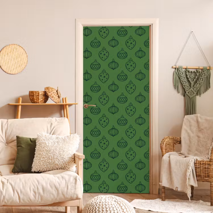 Deursticker - Kerstbal - Kerst - Groen — 4