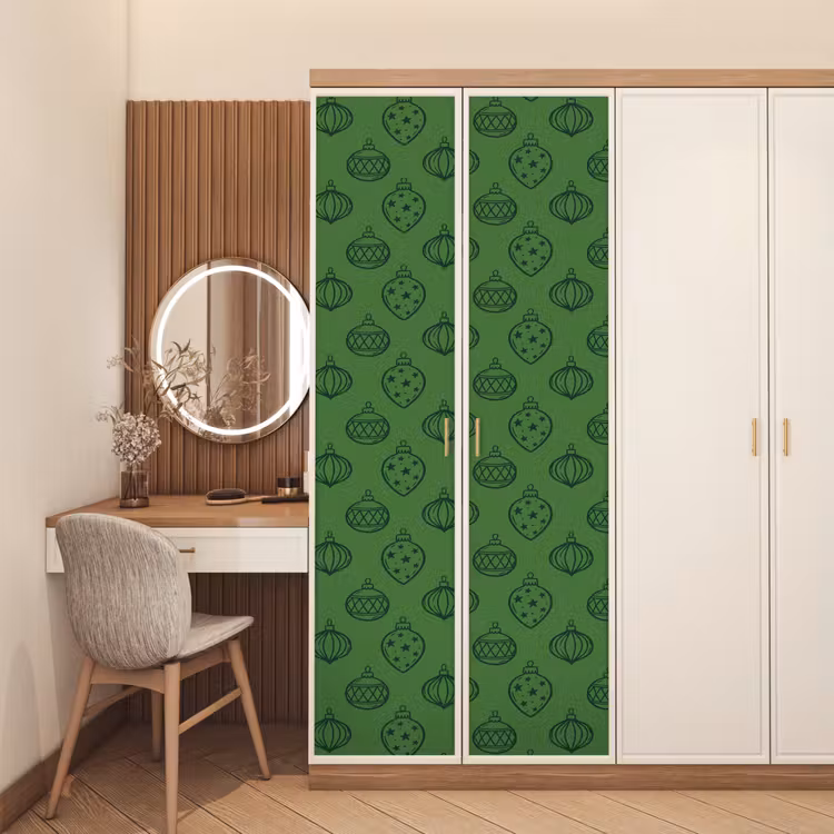 Deursticker - Kerstbal - Kerst - Groen — 5