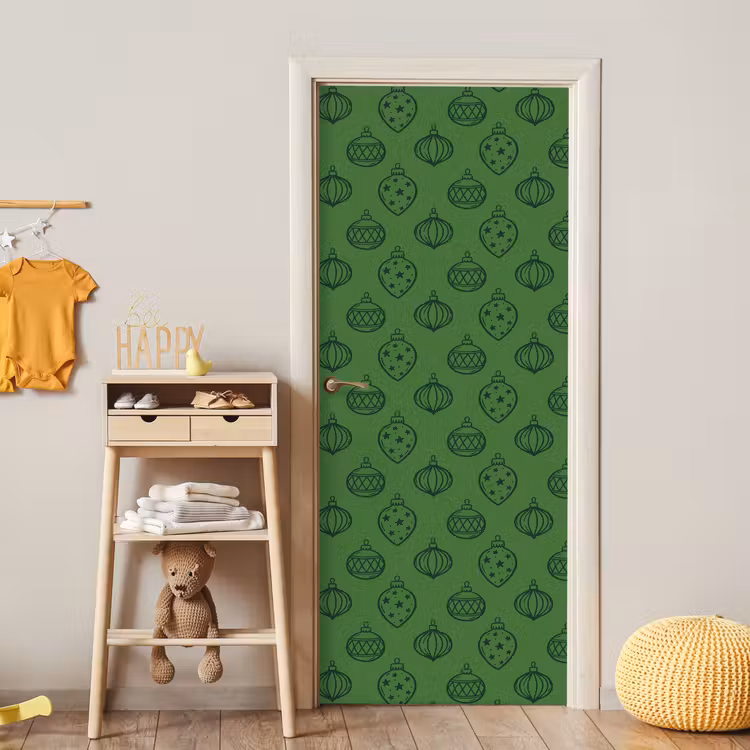 Deursticker - Kerstbal - Kerst - Groen — 6