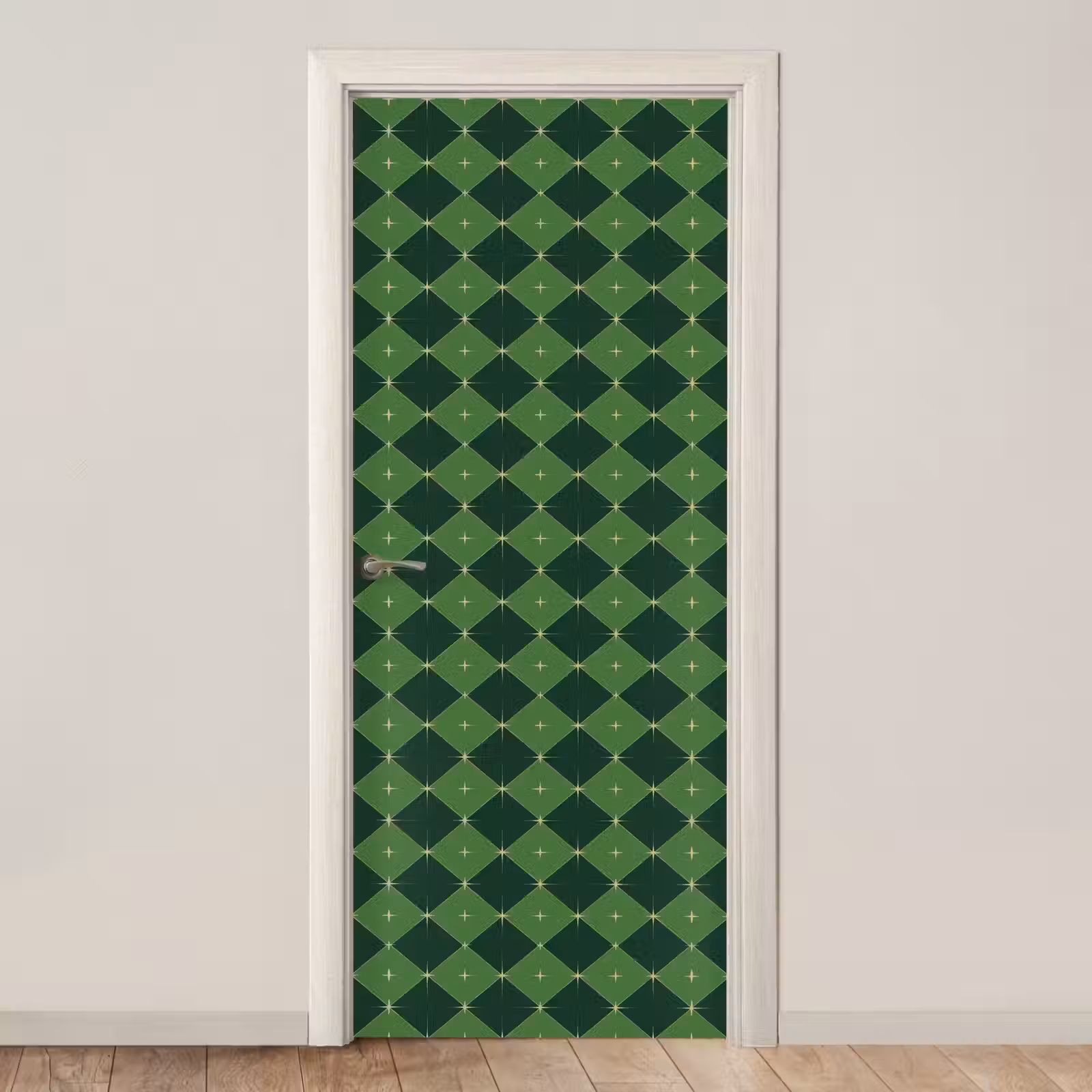 Deursticker - Ster - Groen - Kerst — 1