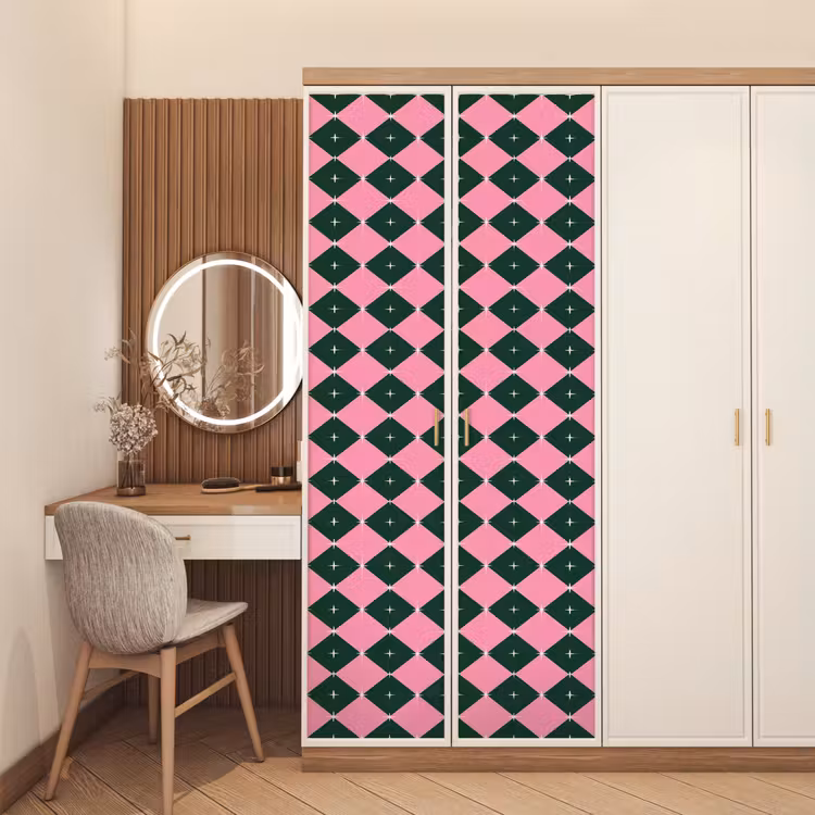 Deursticker - Kerst - Roze - Groen - Ster — 5