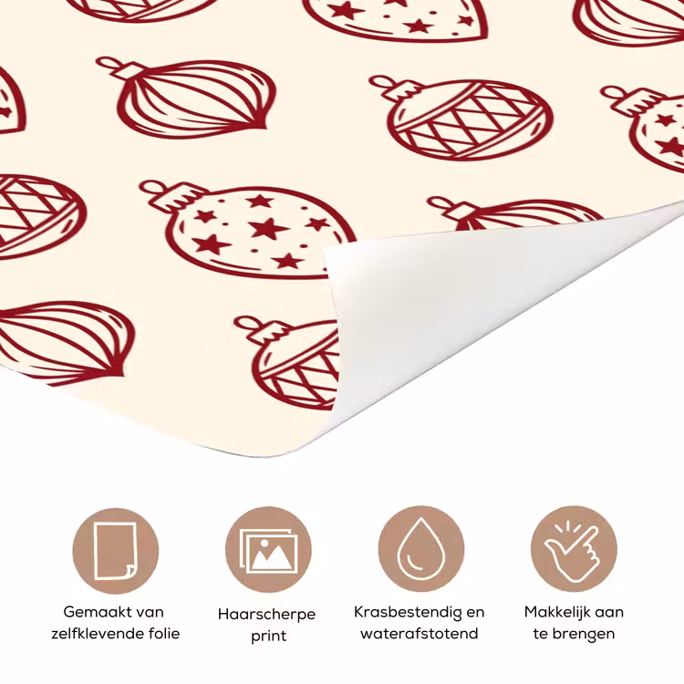 Deursticker - Kerstbal - Rood - Kerst — 3