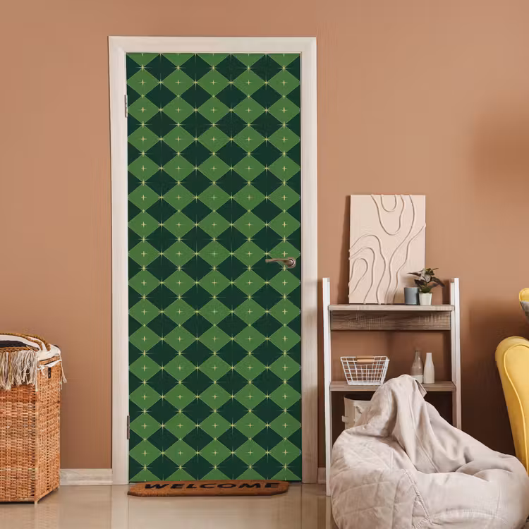 Deursticker - Ster - Groen - Kerst — 2
