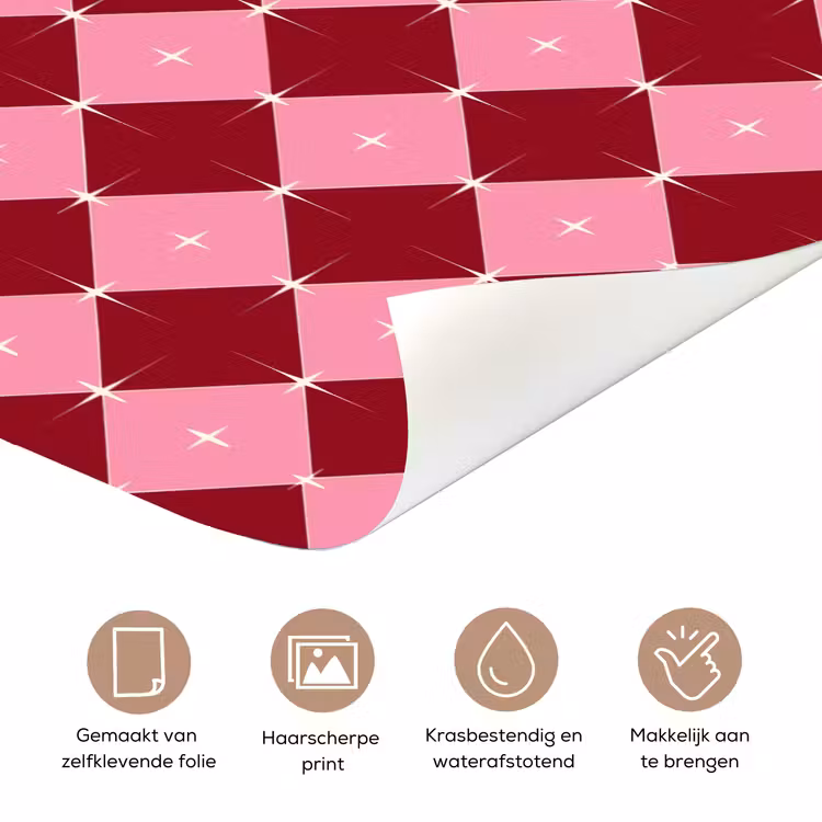 Deursticker - Ster - Rood - Roze - Kerst — 3