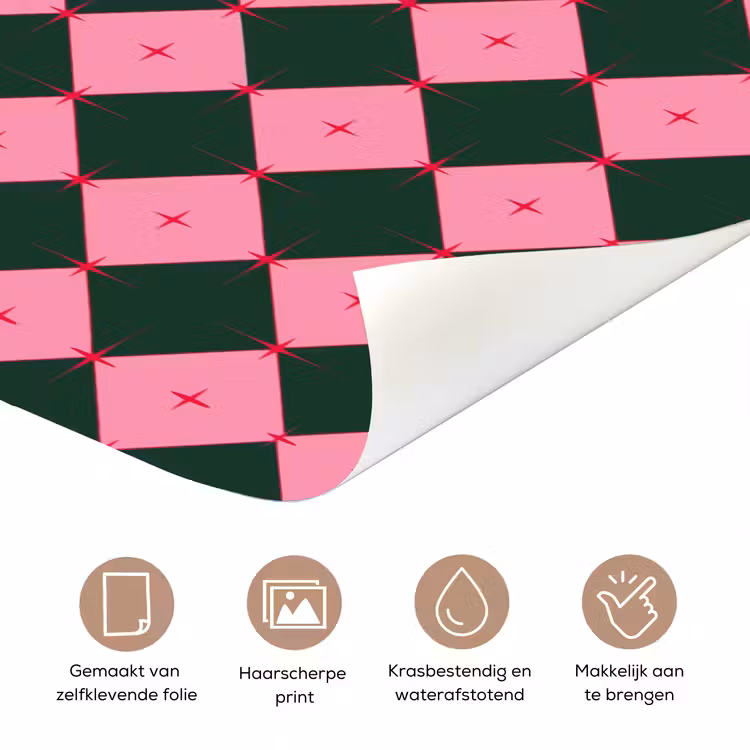 Deursticker - Ster - Roze - Groen - Kerst — 3