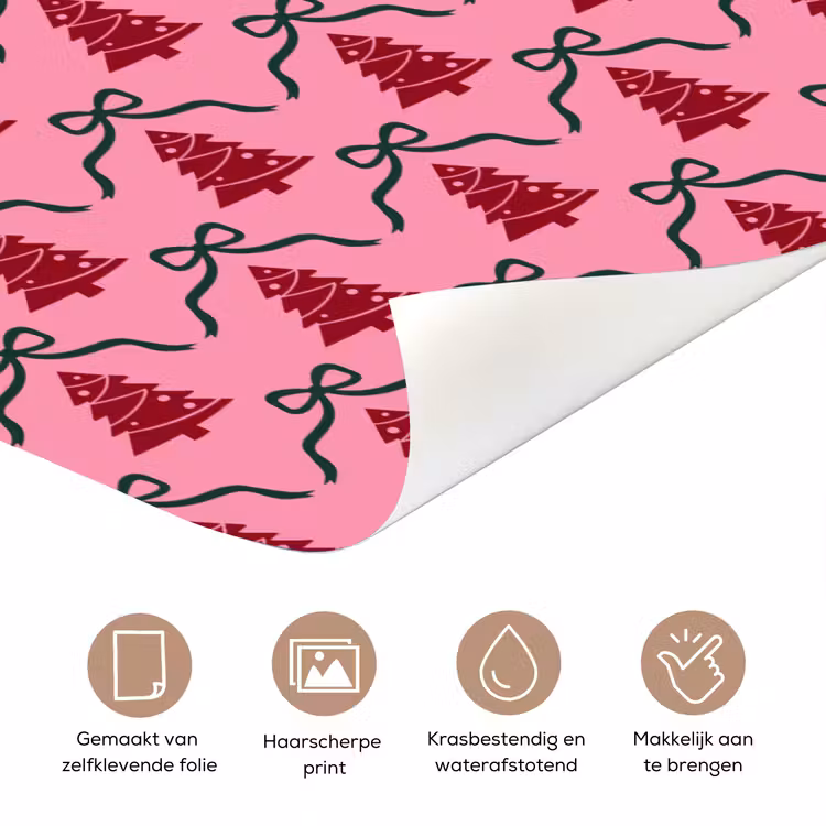 Deursticker - Kerst - Rood - Groen - Strik — 3