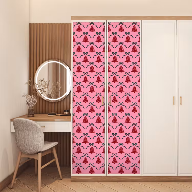 Deursticker - Kerst - Rood - Groen - Strik — 5