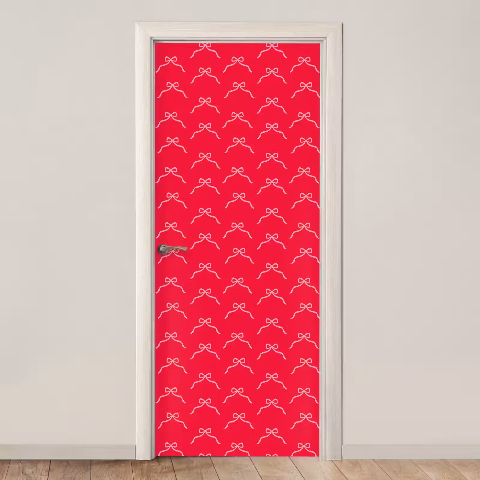 Deursticker - Strik - Rood - Kerst — 1