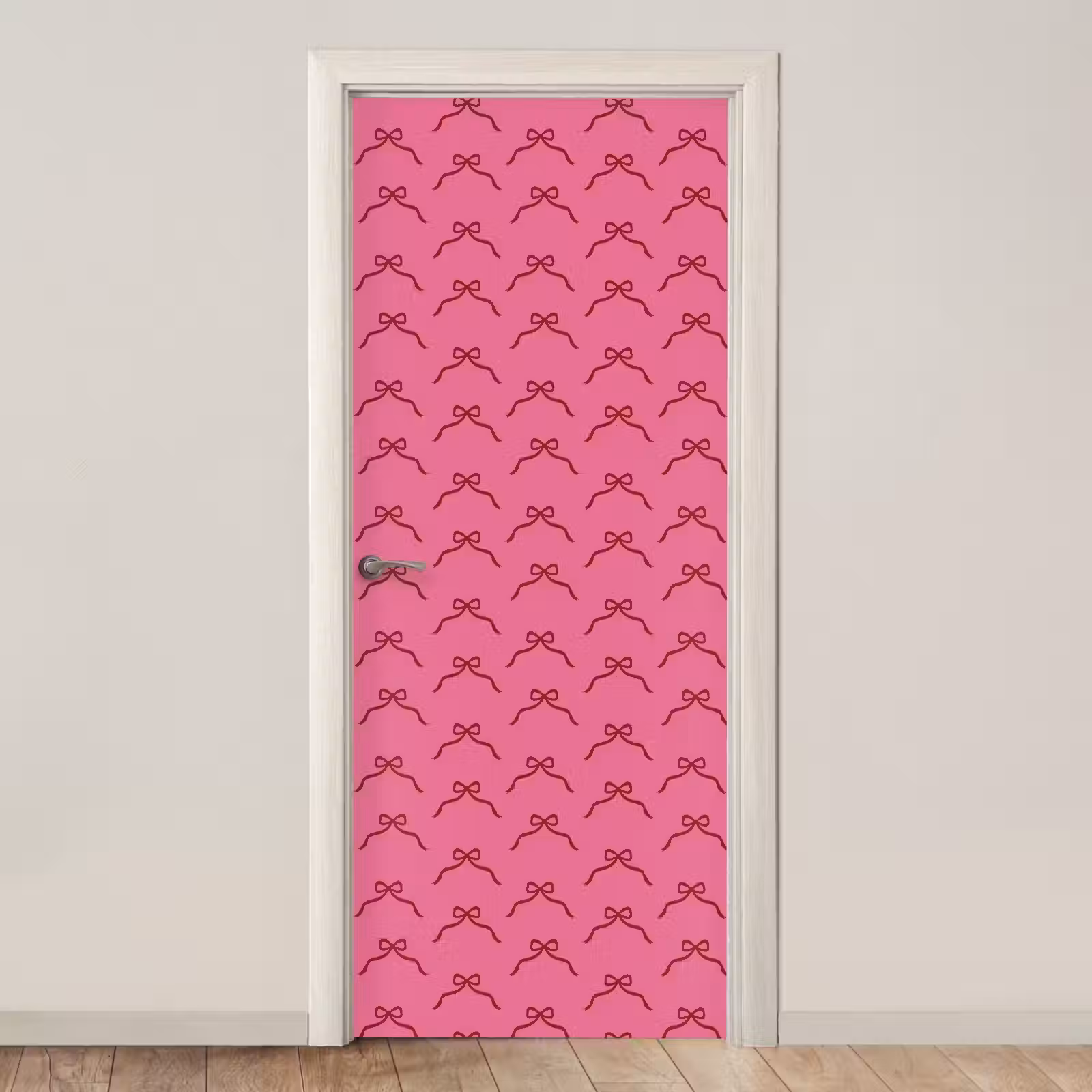 Deursticker - Strik - Rood - Roze - Kerst — 1