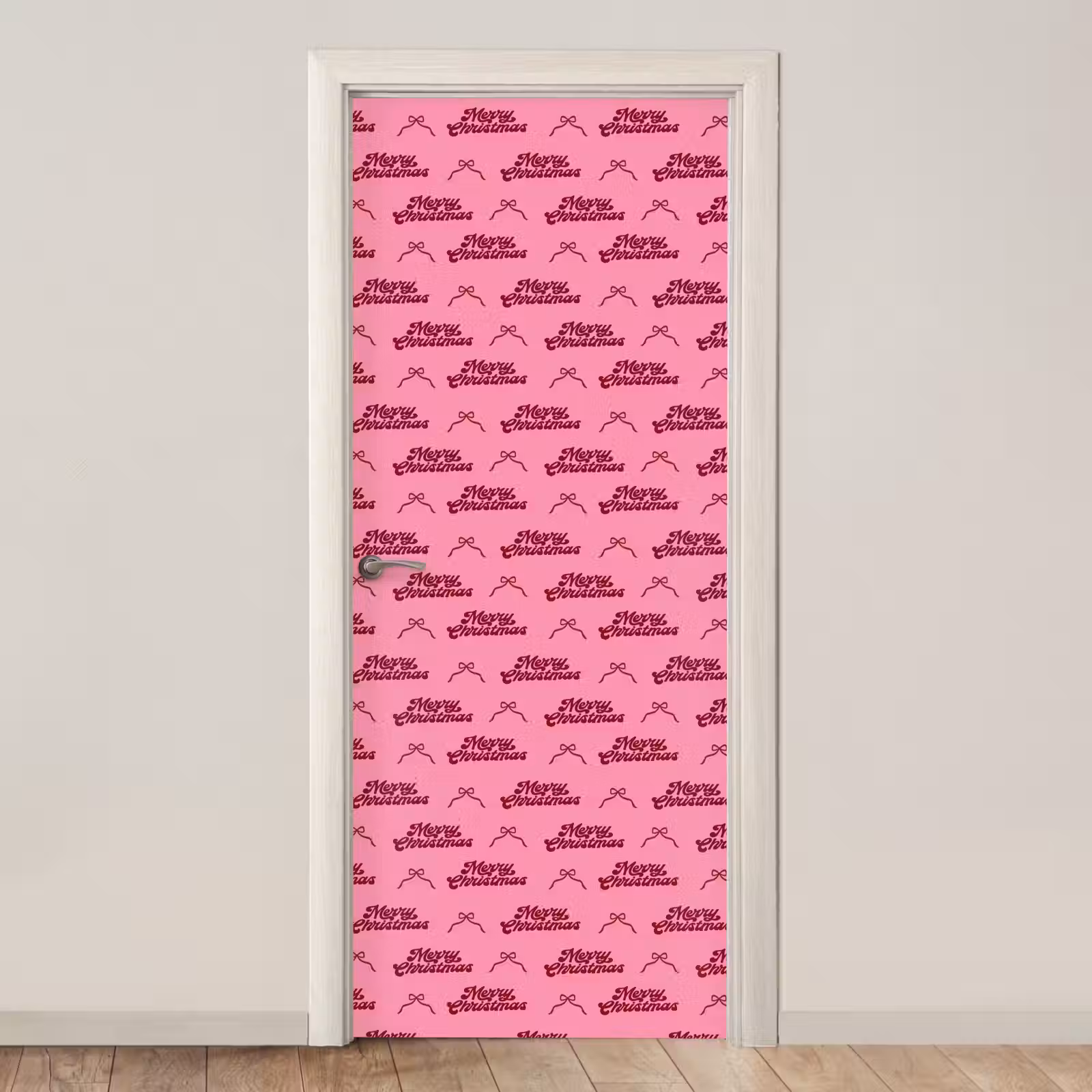 Deursticker - Tekst - Roze - Rood - Strik — 1