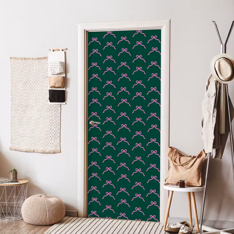 Deursticker - Kerst - Neon - Groen - Strik — 8