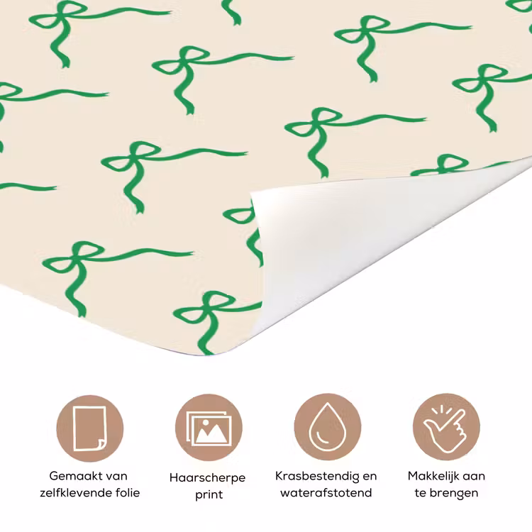 Deursticker - Strik - Crème - Groen - Kerst — 3