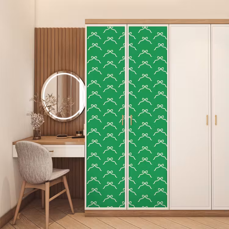 Deursticker - Strik - Kerst - Groen - Wit — 5