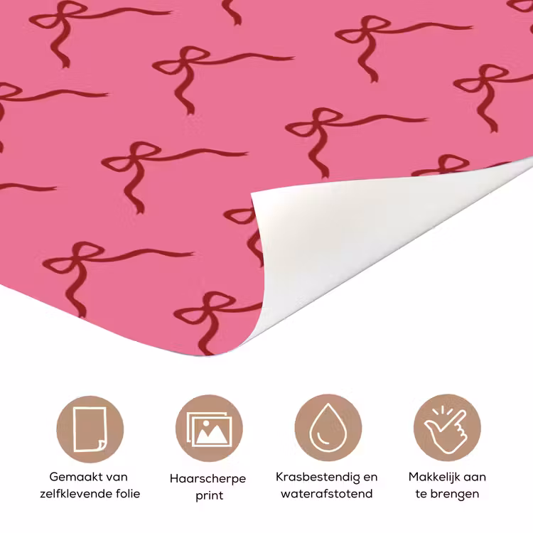 Deursticker - Strik - Rood - Roze - Kerst — 3