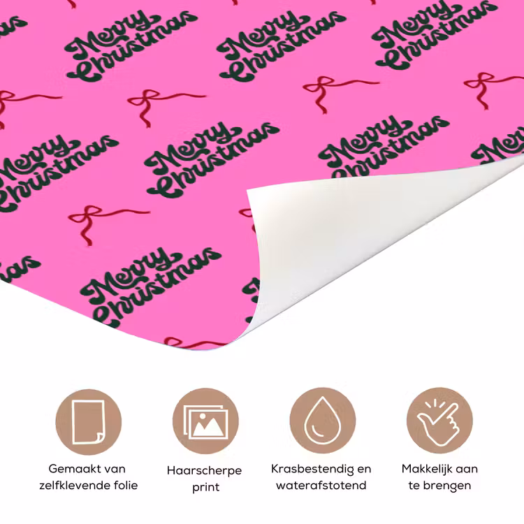 Deursticker - Tekst - Neon - Roze - Kerst — 3