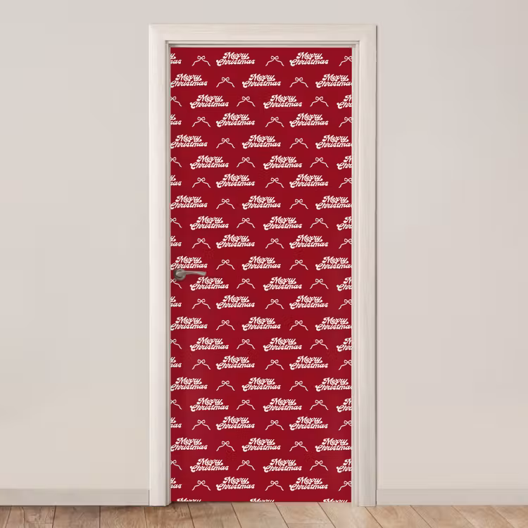 Deursticker - Tekst - Rood - Wit - Strik — 1