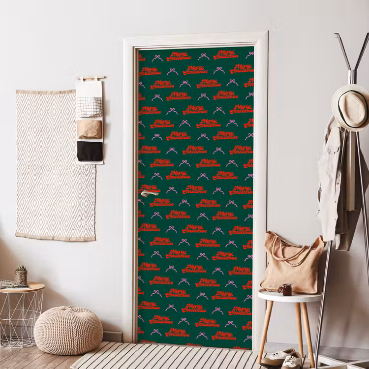 Deursticker - Tekst - Roze - Rood - Groen - Strik — 8