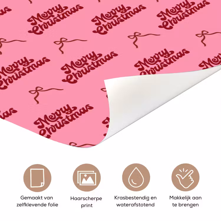 Deursticker - Tekst - Roze - Rood - Strik — 3