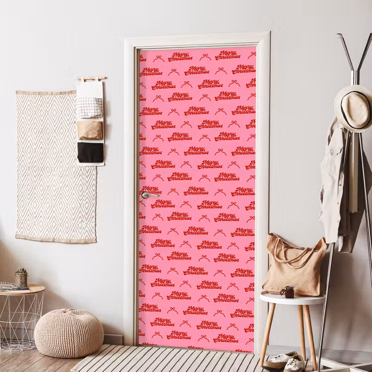 Deursticker - Tekst - Strik - Rood - Roze — 8