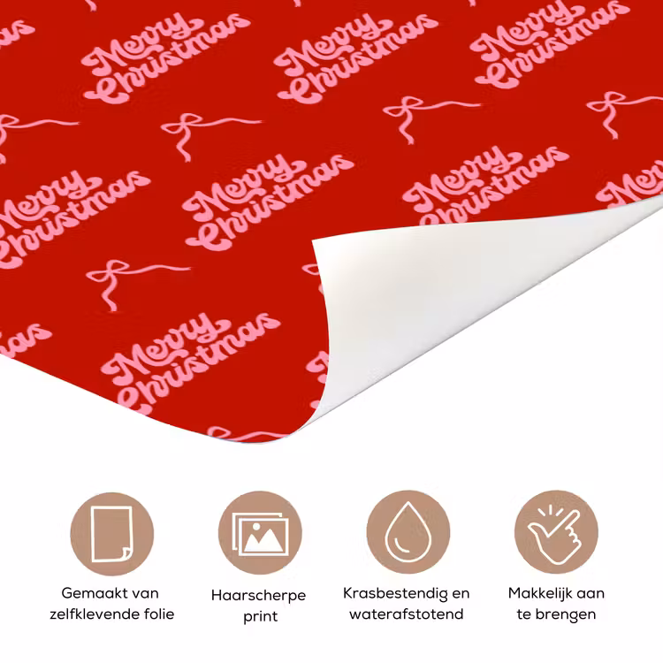 Deursticker - Tekst - Strik - Roze - Rood — 3