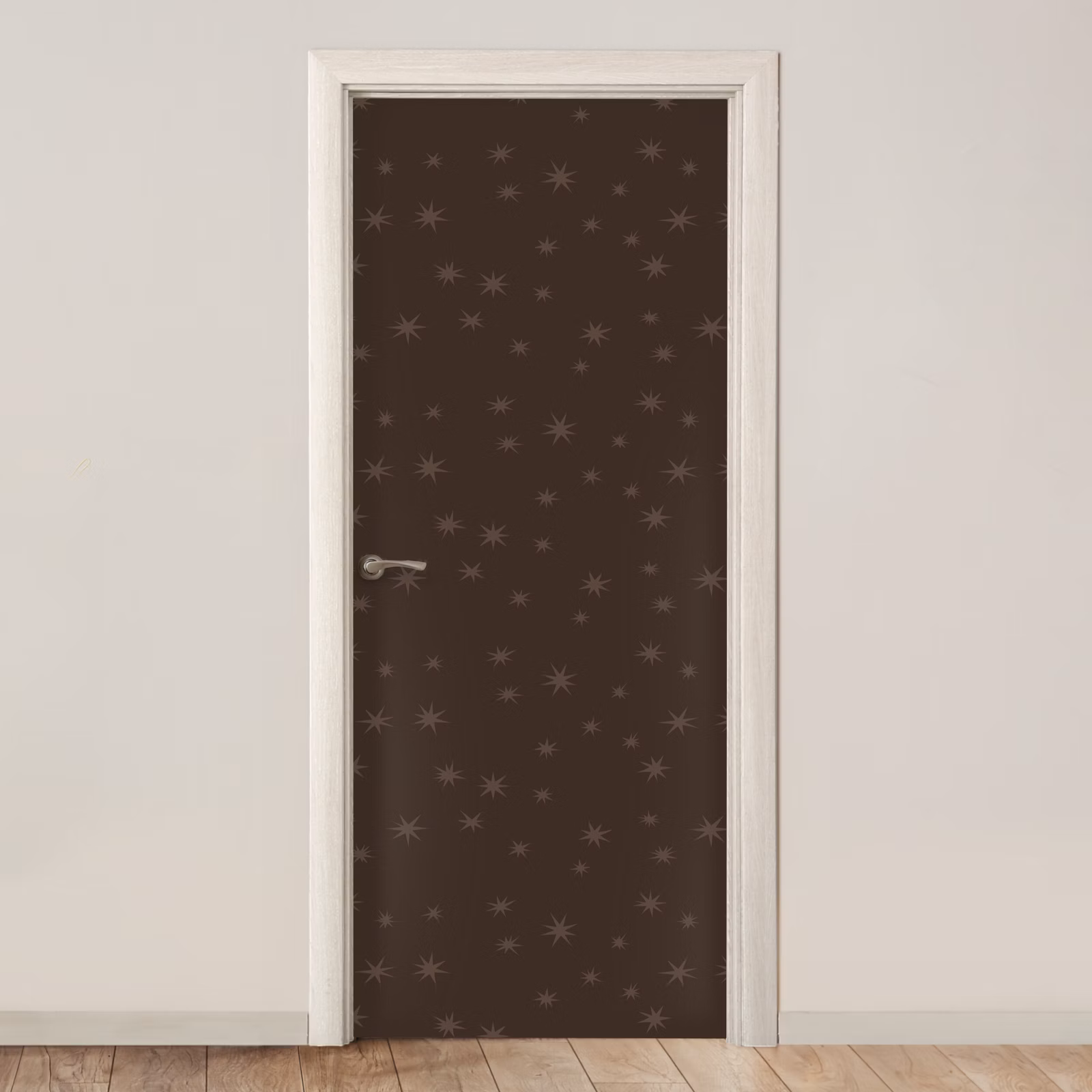 Deursticker - Bruin - Sterren - Kerst — 1