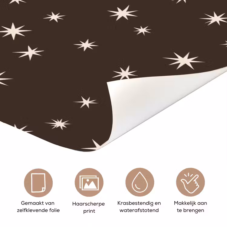 Deursticker - Bruin - Ster - Kerst — 3