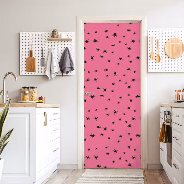 Deursticker - Ster - Groen - Roze - Kerst — 7