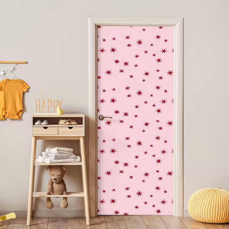 Deursticker - Ster - Roze - Rood — 6