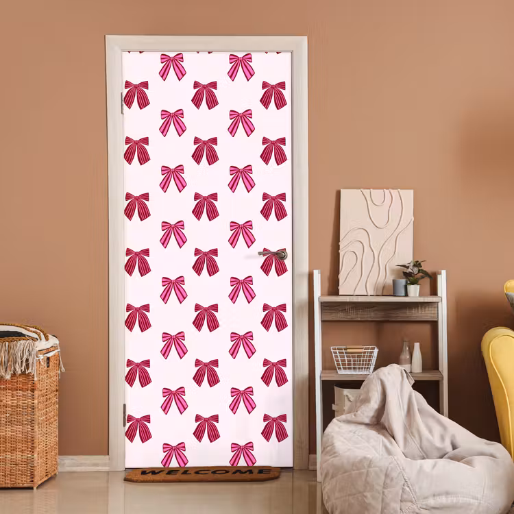 Deursticker - Strikken - Kerst - Roze — 2