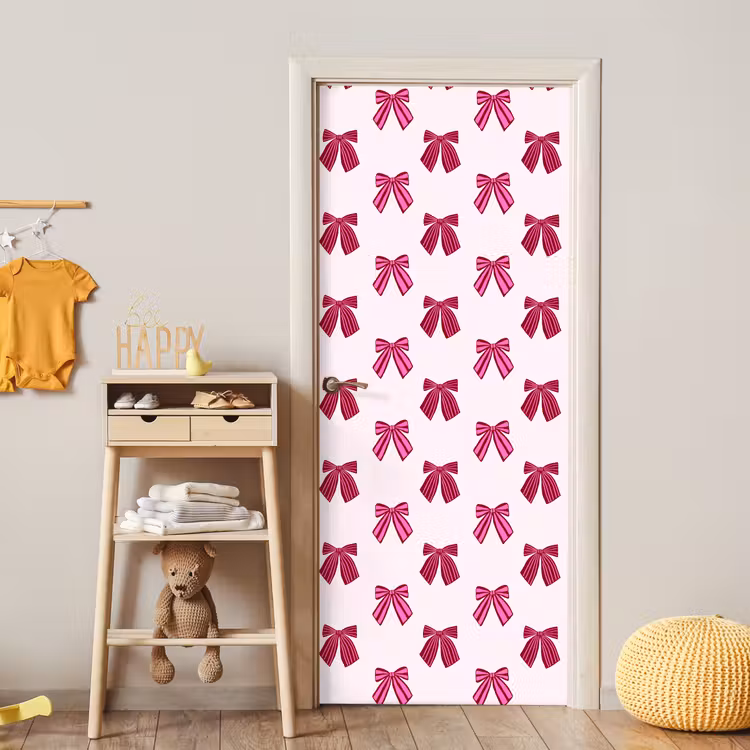 Deursticker - Strikken - Kerst - Roze — 6