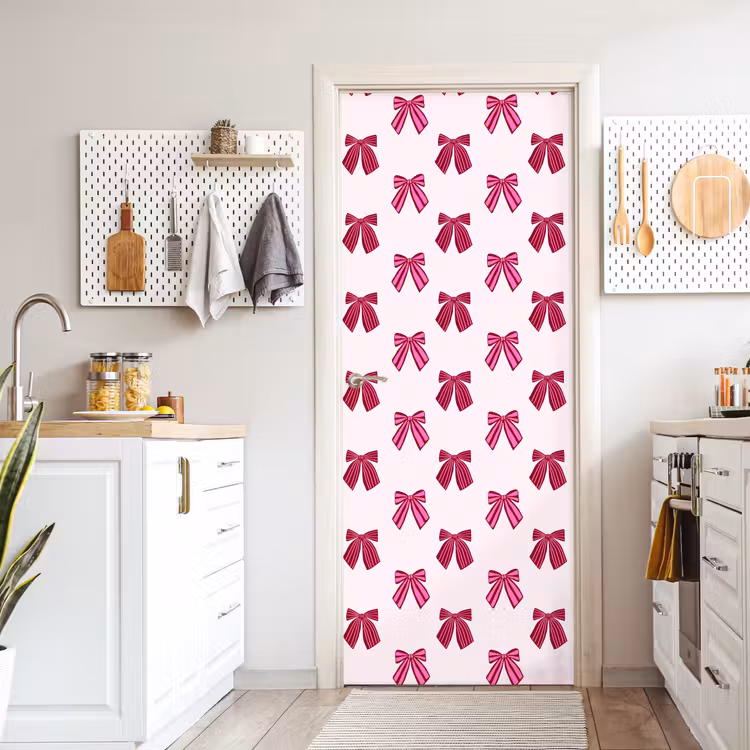 Deursticker - Strikken - Kerst - Roze — 7