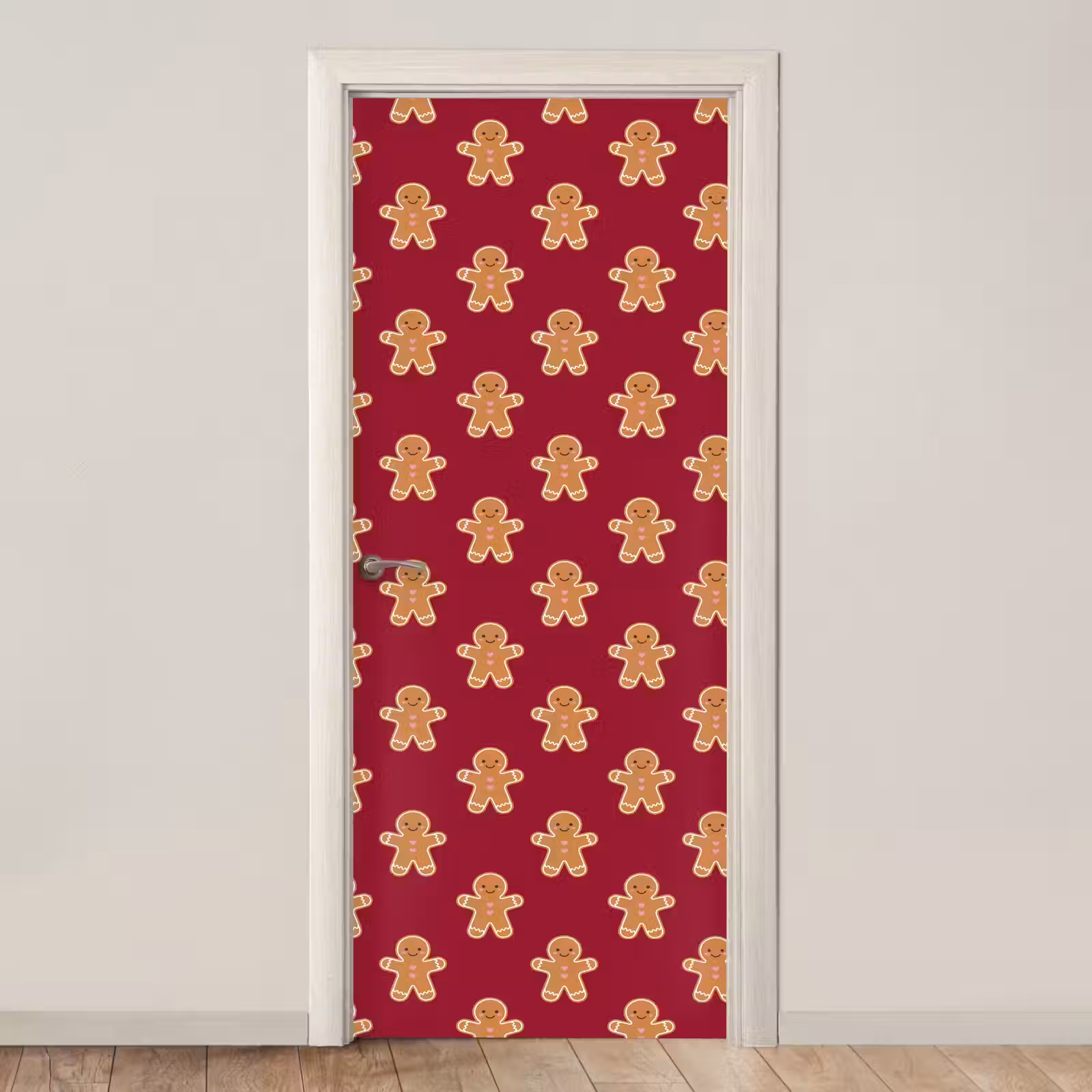 Deursticker - Peperkoek - Kerst - Rood — 1