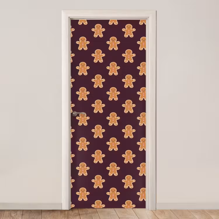 Deursticker - Peperkoek - Kerst - Burgundy — 1