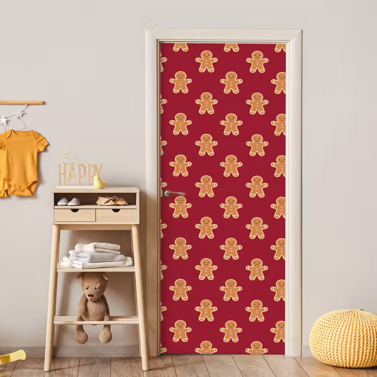 Deursticker - Peperkoek - Kerst - Rood — 6