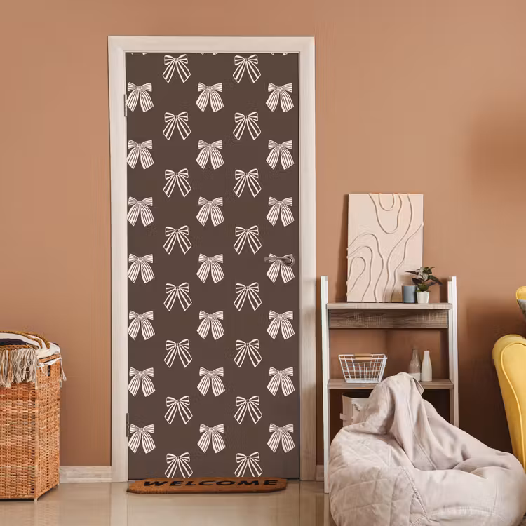 Deursticker - Strikken - Kerst - Bruin - Crème — 2