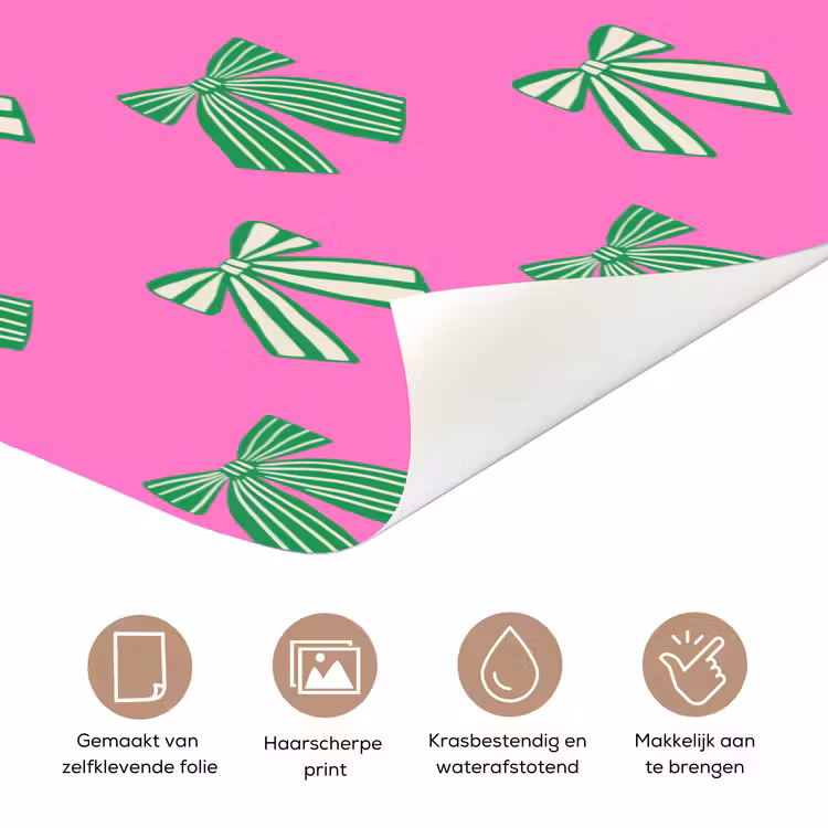 Deursticker - Strikken - Kerst - Neon - Roze - Groen — 3