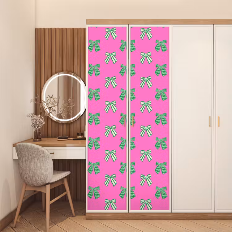 Deursticker - Strikken - Kerst - Neon - Roze - Groen — 5