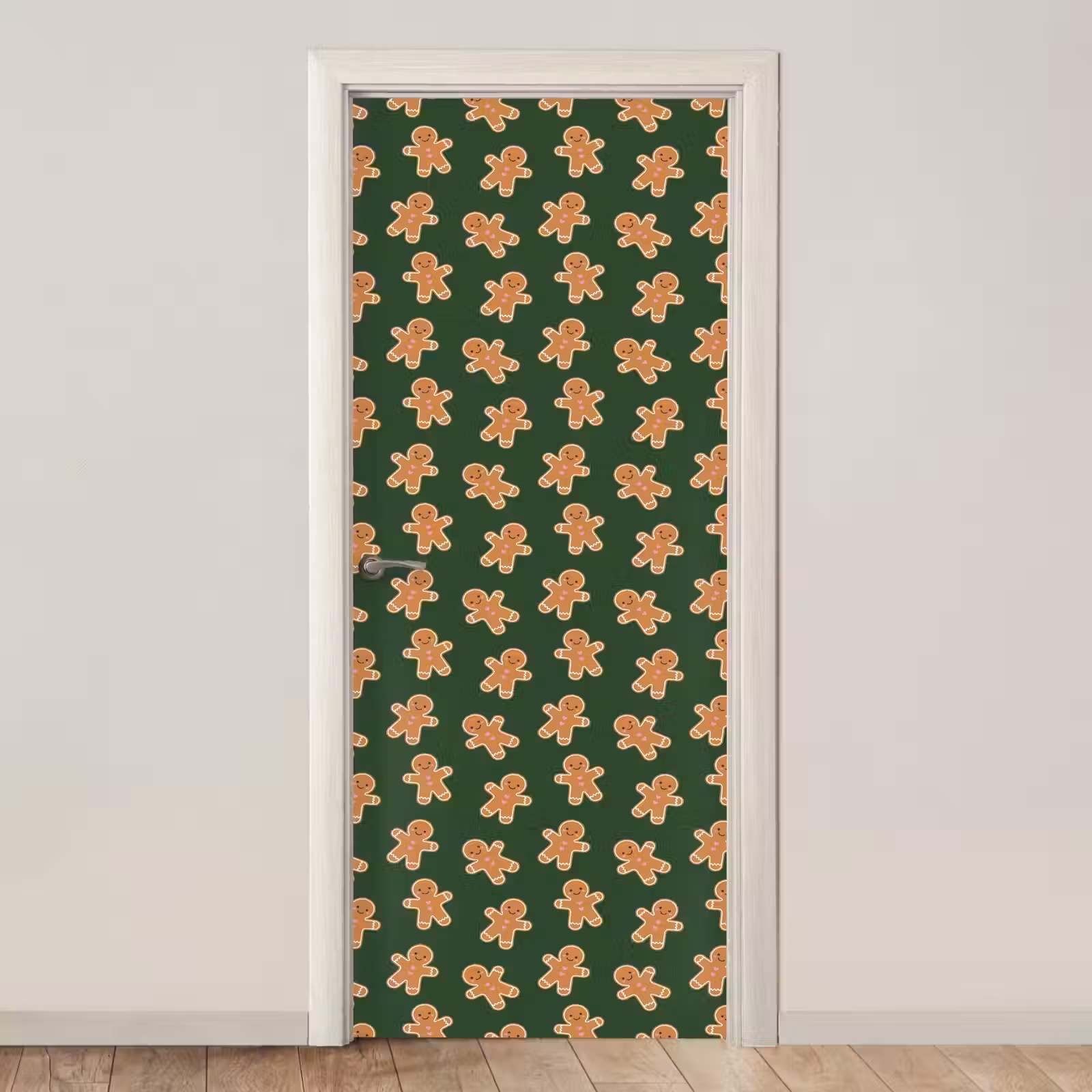 Deursticker - Peperkoek - Kerst - Groen - Bruin — 1