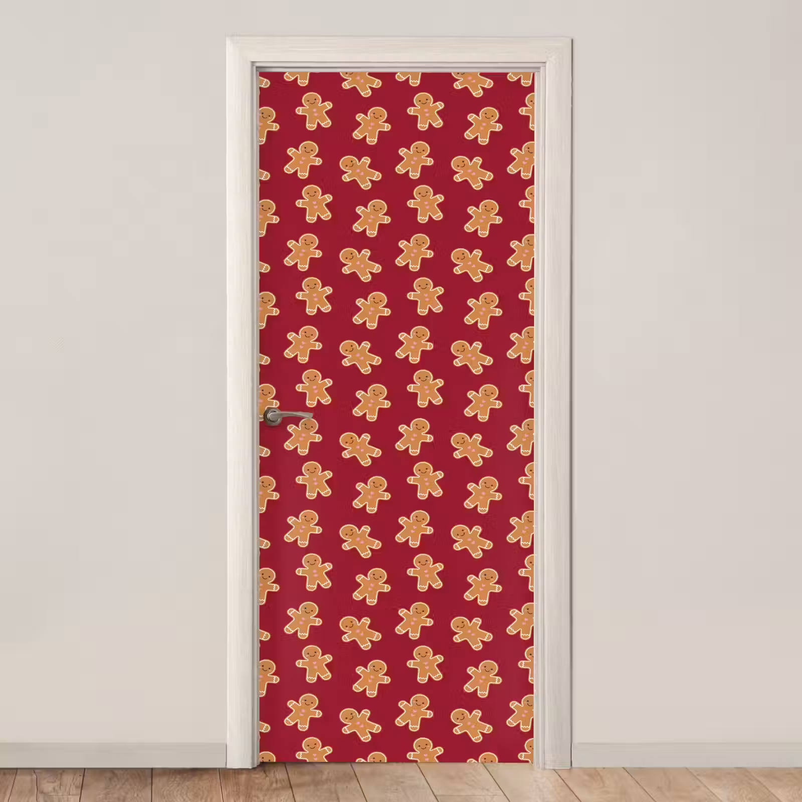 Deursticker - Peperkoek - Rood - Bruin - Kerst — 1