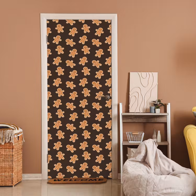 Deursticker - Bruin - Peperkoek - Kerst — 2
