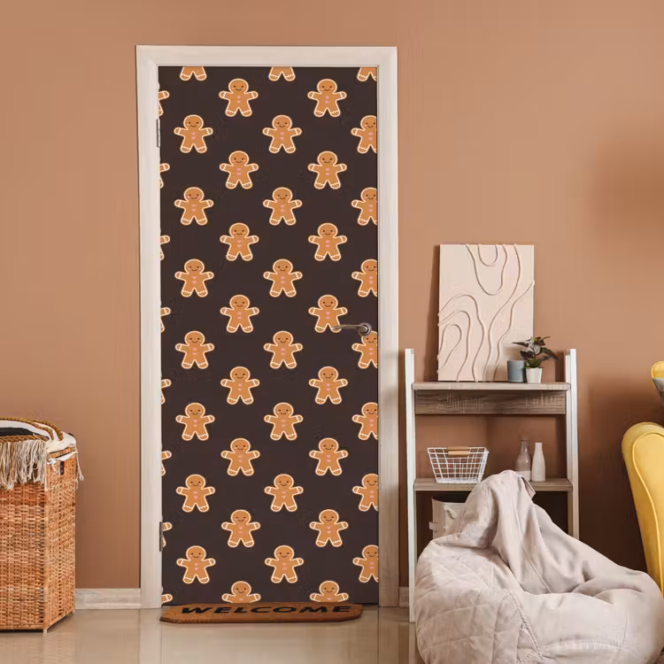 Deursticker - Peperkoek - Bruin - Kerst — 2