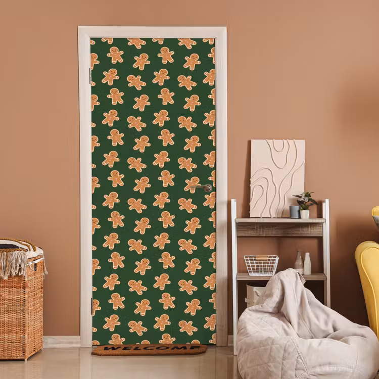 Deursticker - Peperkoek - Kerst - Groen - Bruin — 2